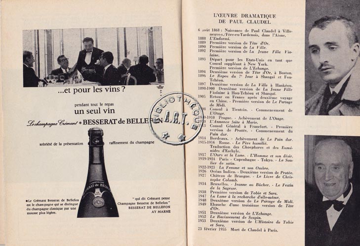 Les programmes de Théatre de l\